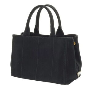 Prada Black Canapa Denim Handbag